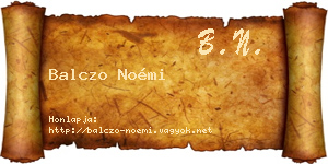 Balczo Noémi névjegykártya